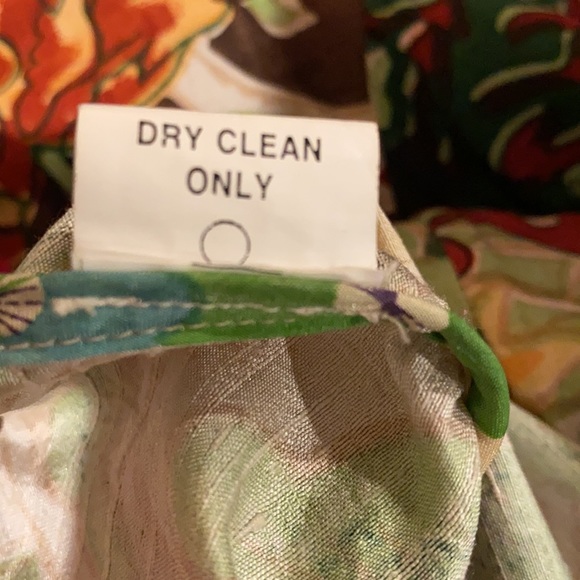 Vintage Aiyana Itchome Dupioni 100% Silk Wrap Dress - Picture 9 of 10